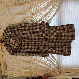 Wool pendleton pea coat